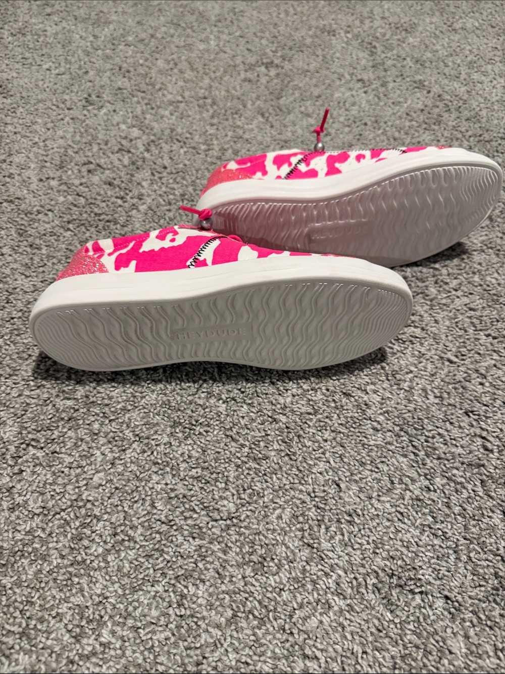 Hey Dude Women's Hot Pink Camo Slip-On Sneakers - Picture 2 of 4